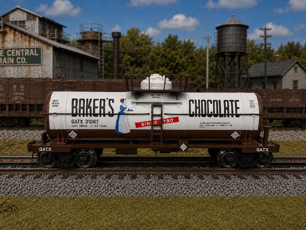 Ready Made Trains RMT-96899-112 - 8000 Gallon Single Dome Tank Car "Baker’s Chocolate"