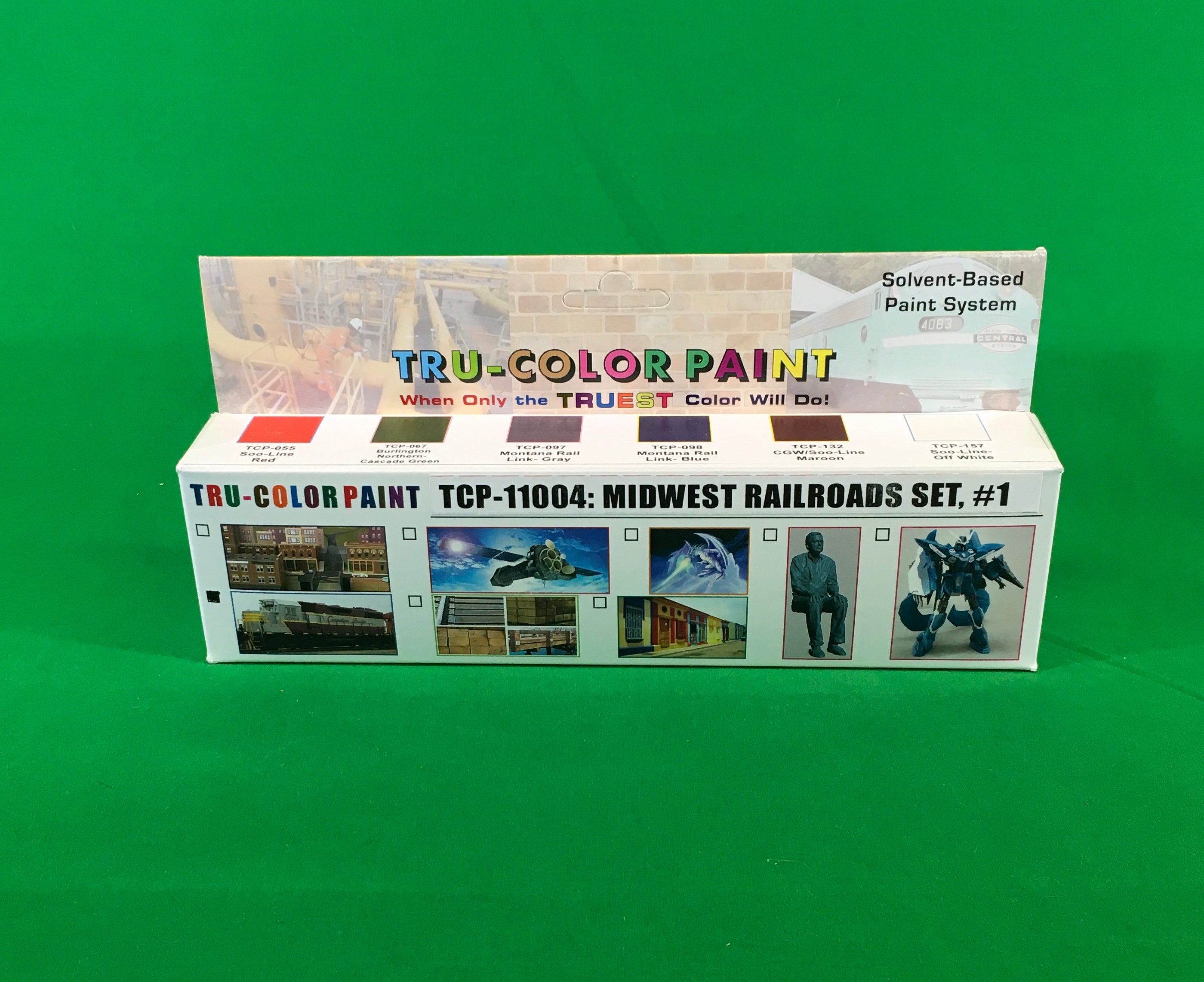 Tru-Color Paint - TCP-11004 - Midwest Railroads Set #1 (Solvent-Based Paint)