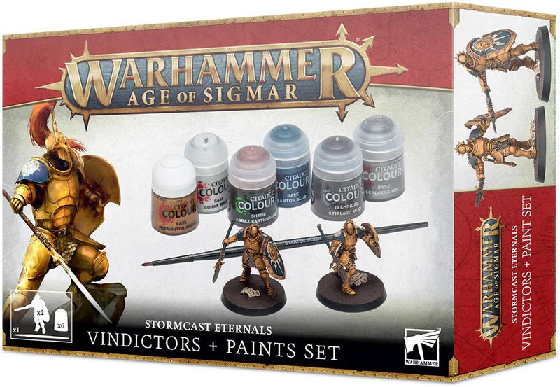 Games Workshop 60-10 - Age of Sigmar - Stormcast Eternals: Vindictors + Paint Set