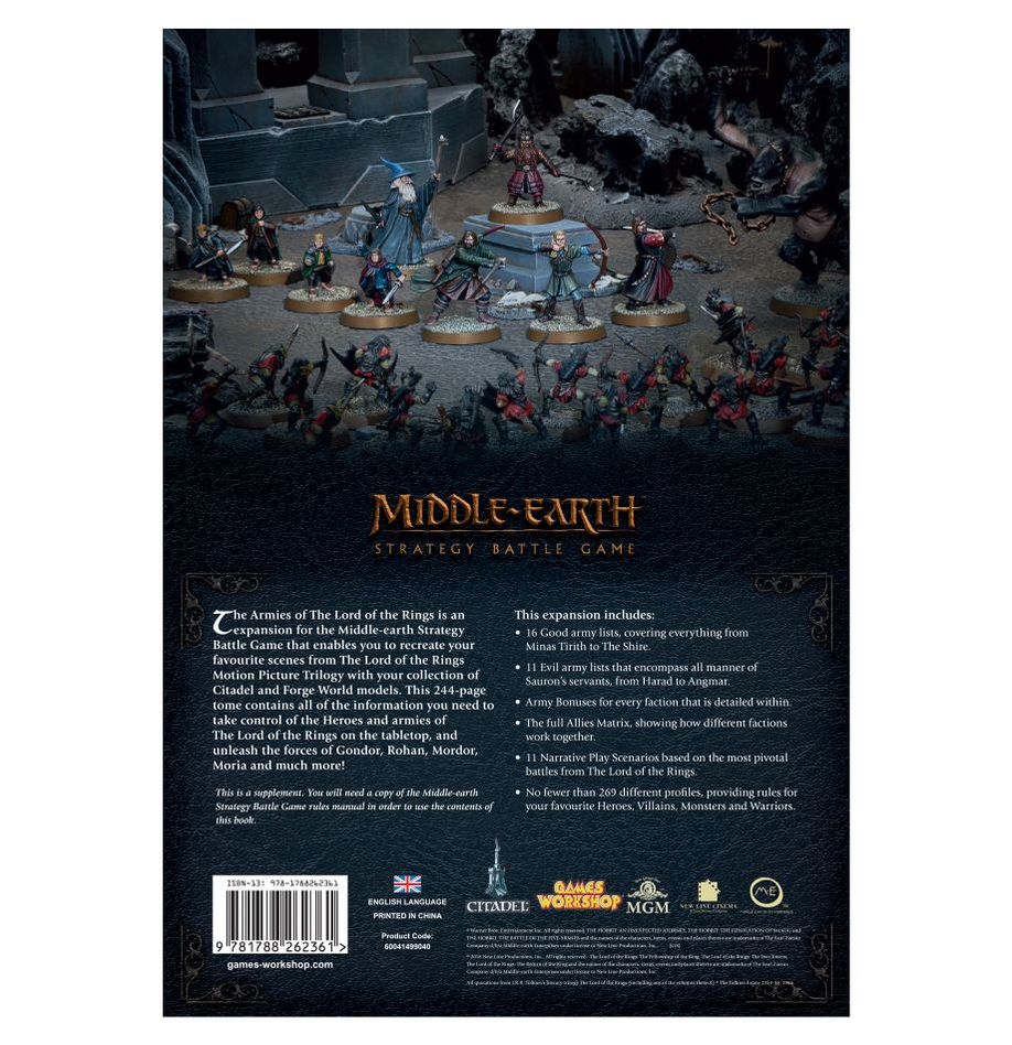 Games Workshop 01-02-60 - Middle-Earth Strategy Battle Game - Armies Of The Lord Of The Rings - Rules Manual