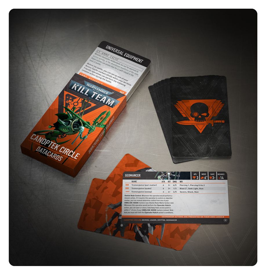 Games Workshop 102-71 - Kill Team - Canoptek Circle: Datacards