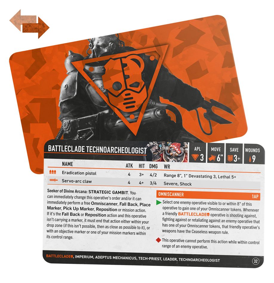 Games Workshop 102-61 - Kill Team - Battleclade: Datacards