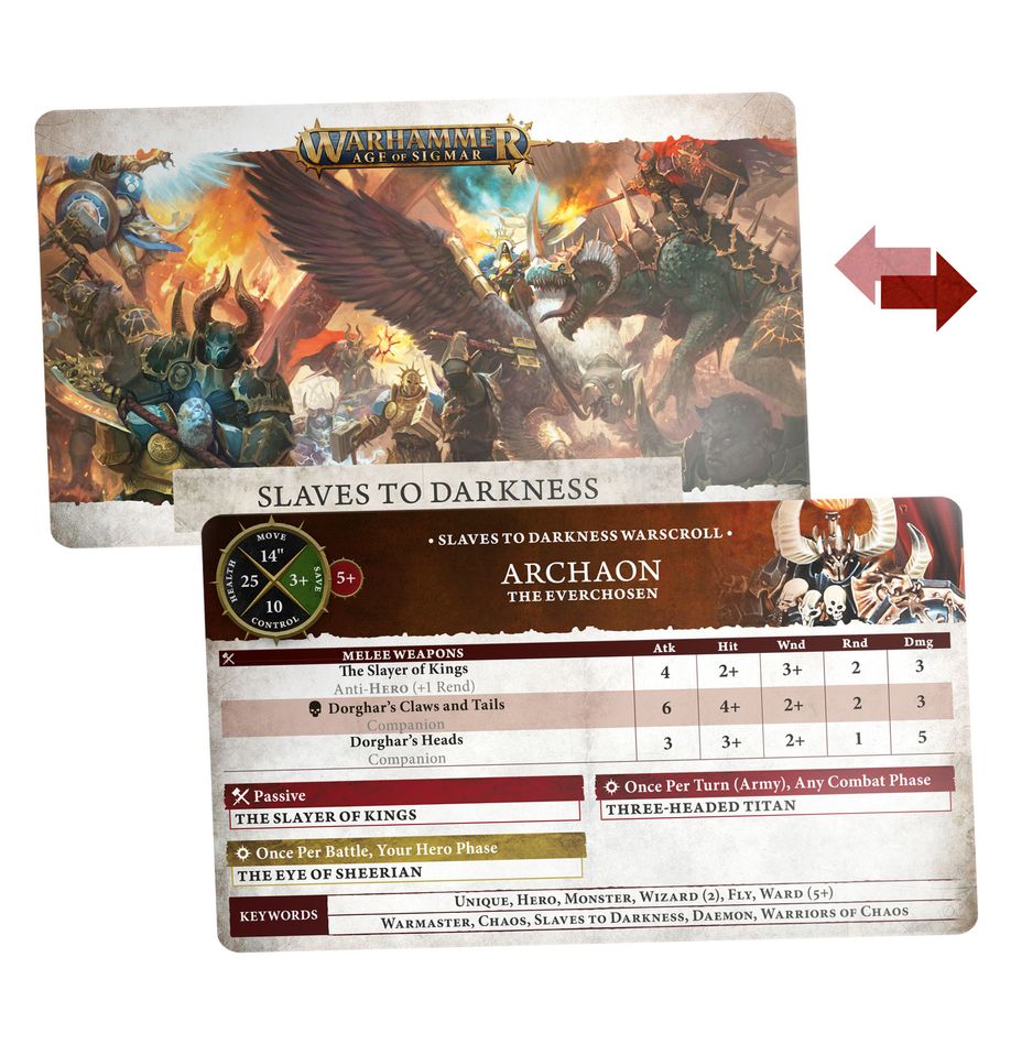 Games Workshop 83-03 - Age of Sigmar - Slaves to Darkness: Warscroll Cards