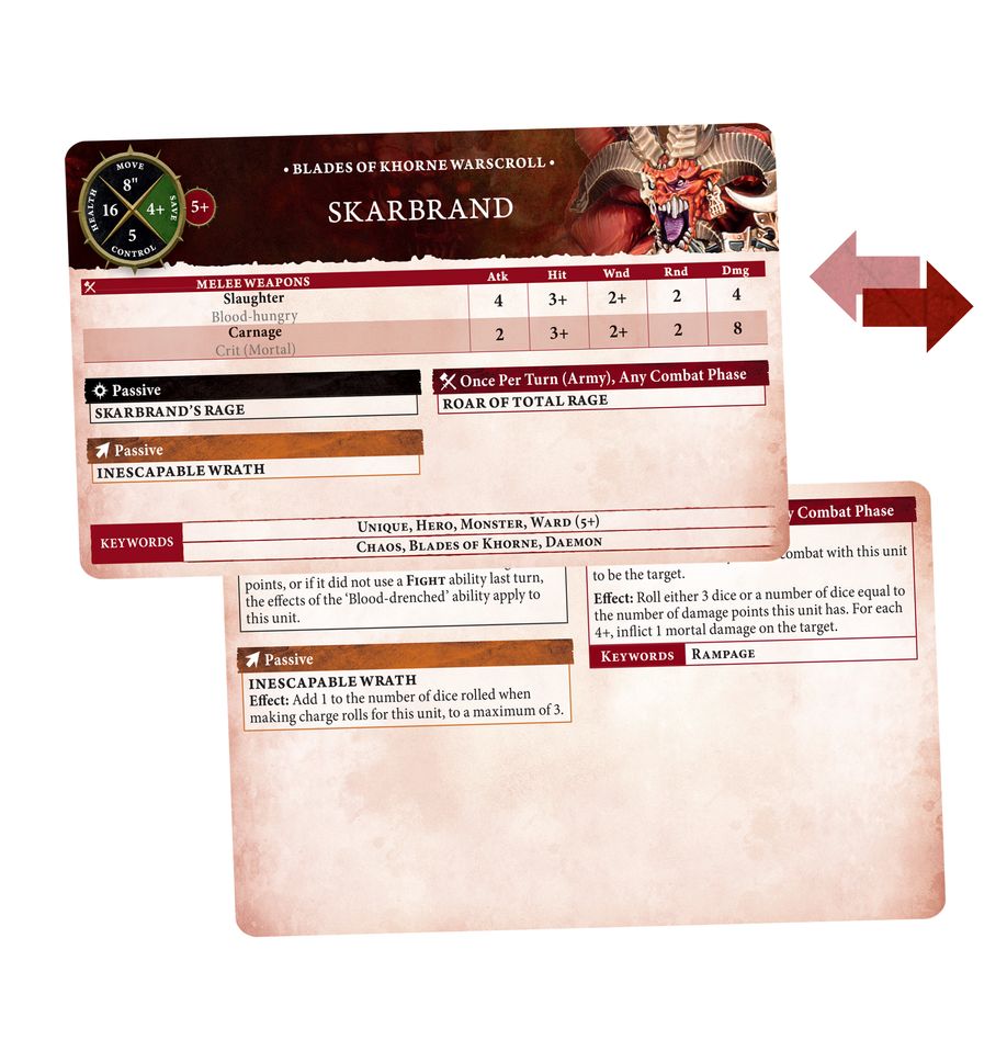 Games Workshop 83-81 - Age of Sigmar - Blades of Khorne: Warscroll Cards