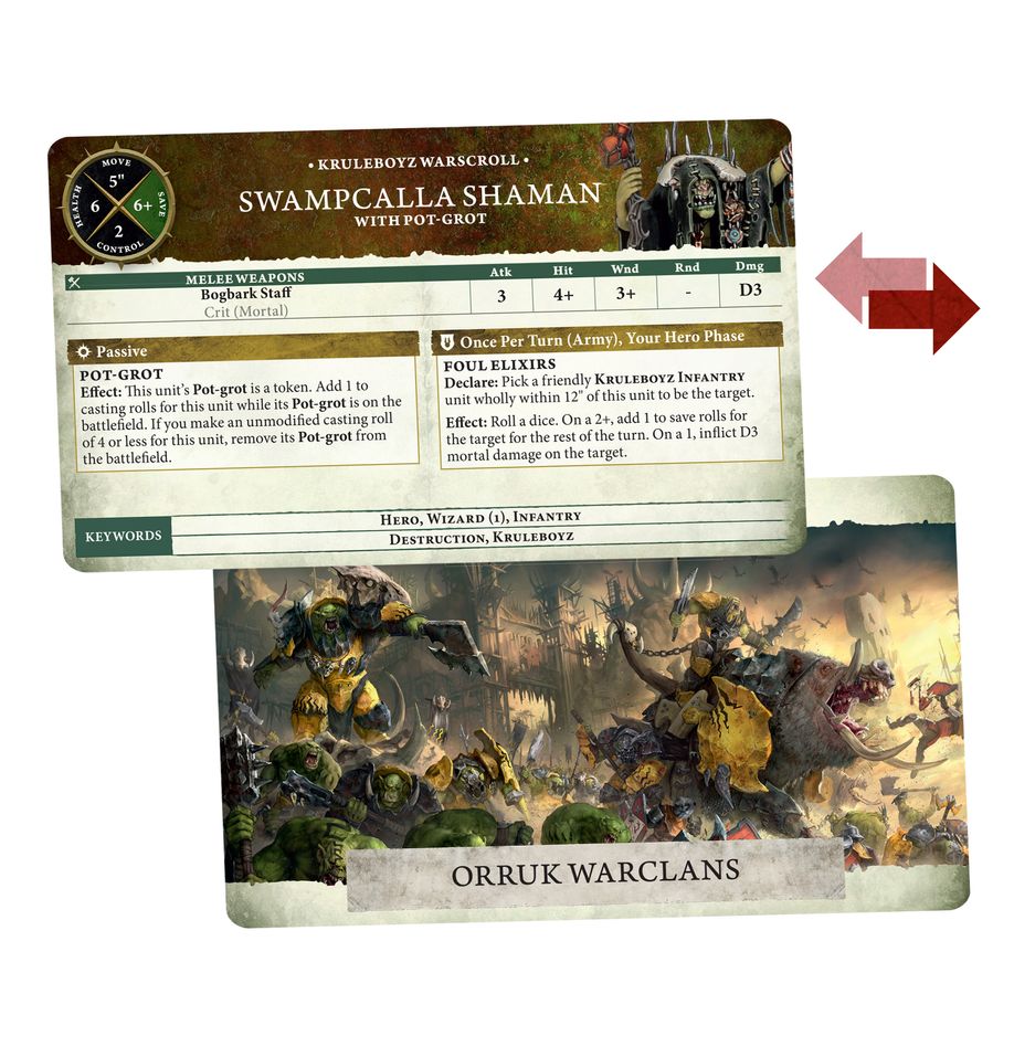 Games Workshop 89-04 - Age of Sigmar - Orruk Warclans: Warscroll Cards