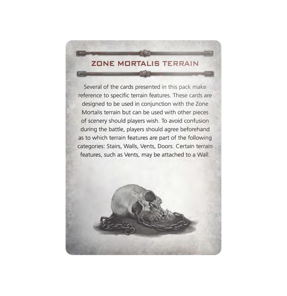 Games Workshop 300-65 - Necromunda - Zone Mortalis Gang Tactics Cards