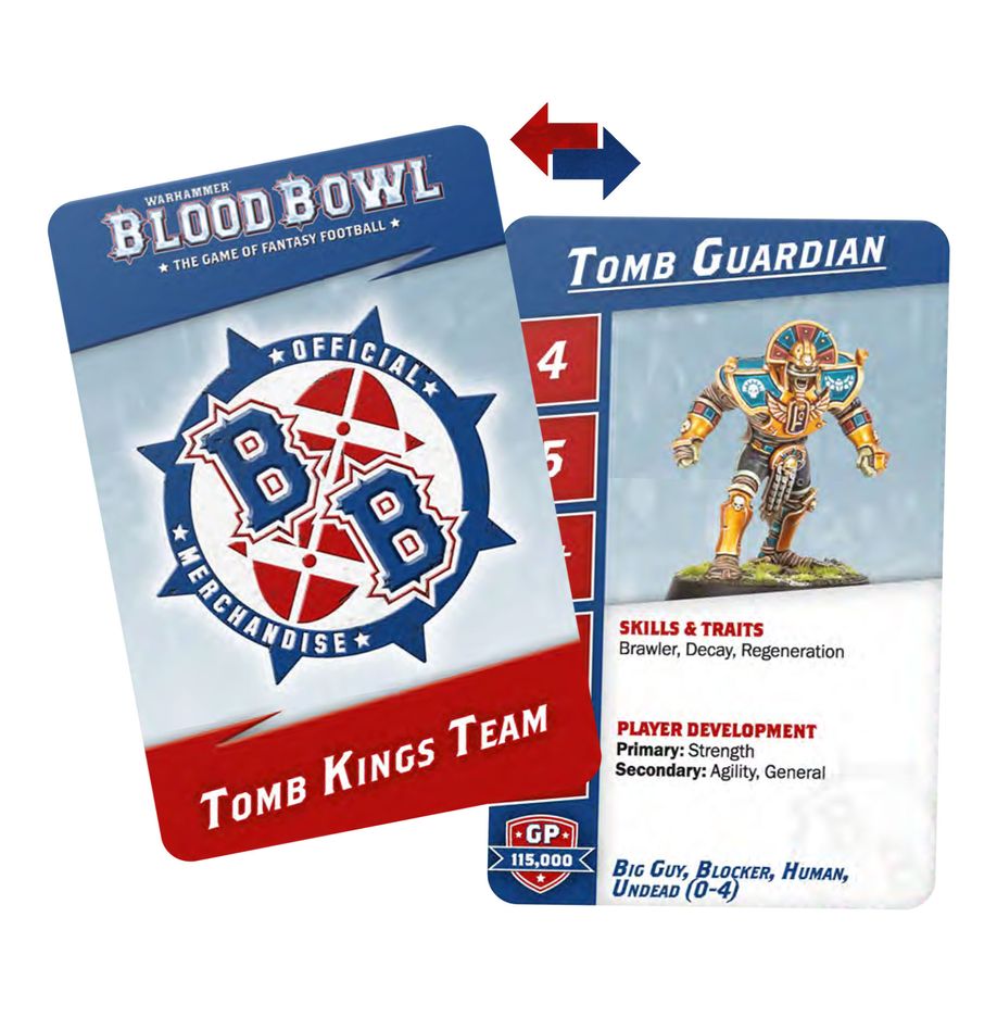 Games Workshop 202-57 - Blood Bowl - Tomb Kings Team: Card Pack