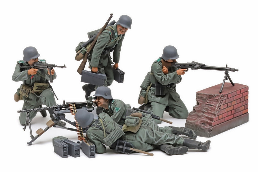 Tamiya 35386 - German Machine Gun Team Set (Mid-WWII) - 1/35 Scale Model Kit