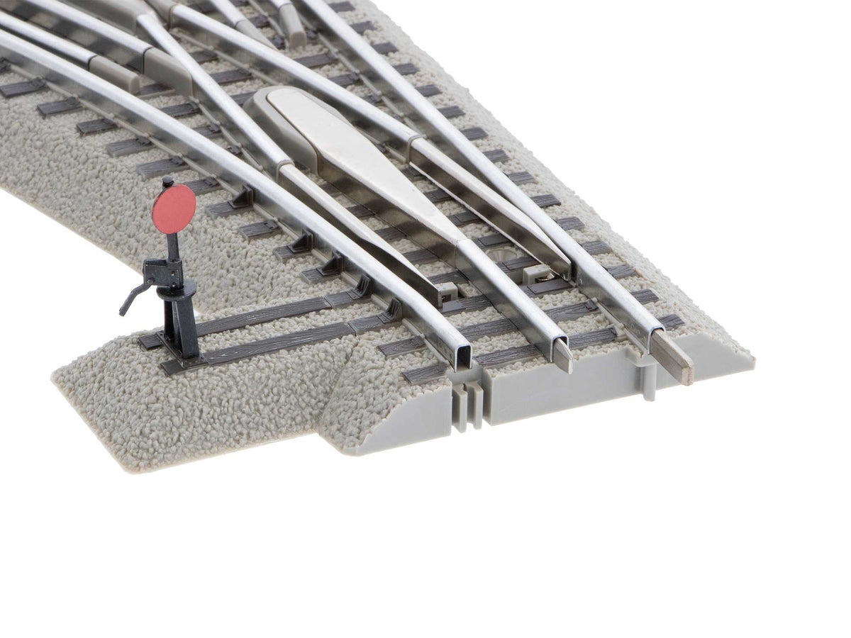 Lionel 6-12017 - FasTrack - O-36 Manual Switch Track (Left) - MrMuffin'sTrains