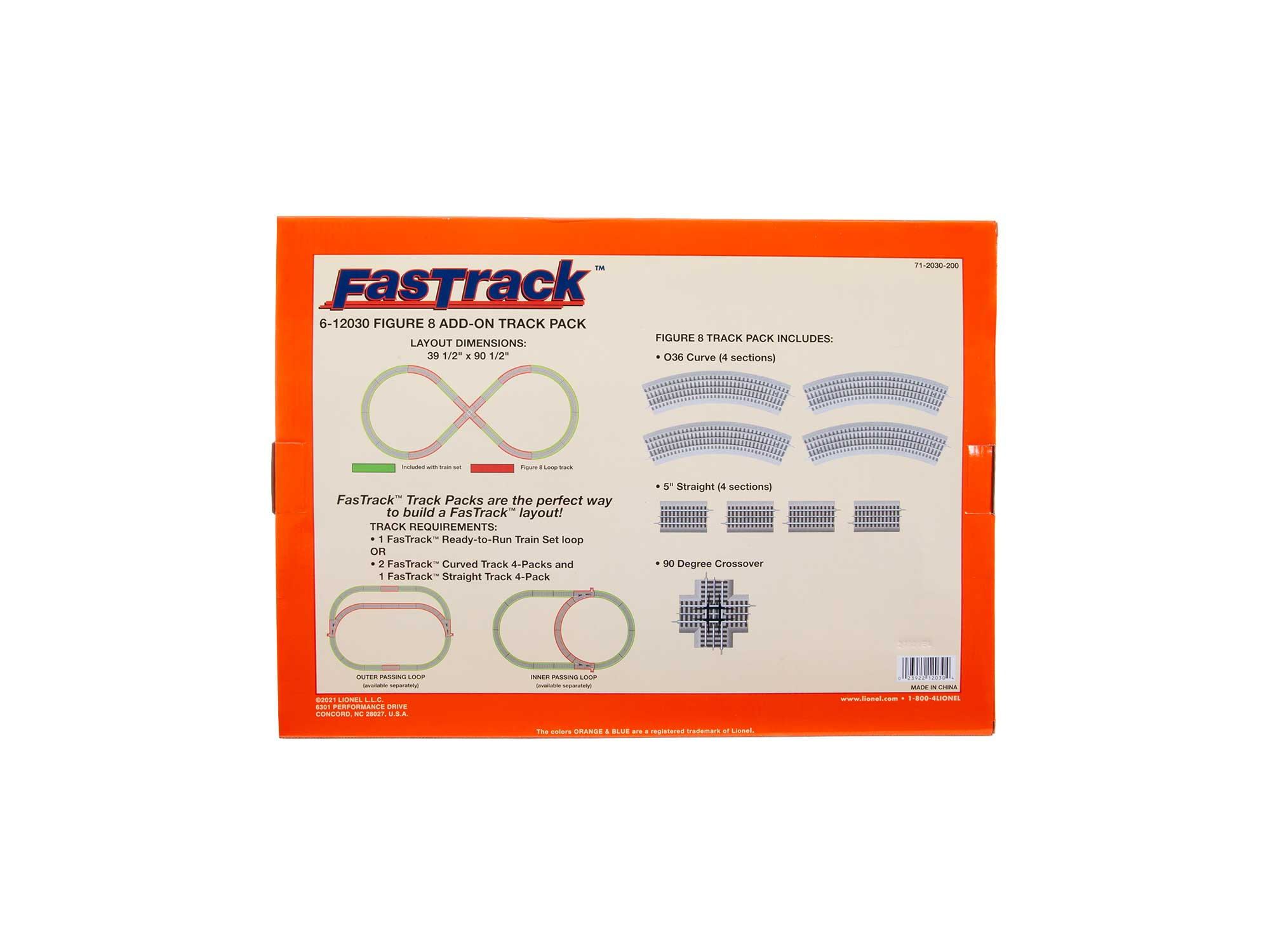 Lionel 6-12030 - FasTrack - Figure 8 Add-On Track Pack