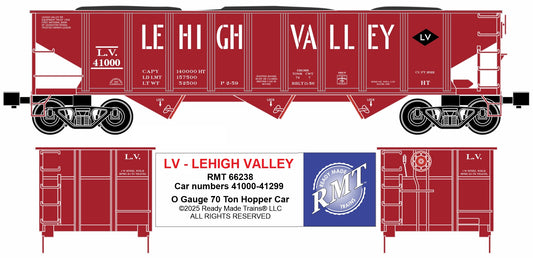 Ready Made Trains RMT-66238 - 70 Ton 3-Bay Coal Hopper Car "Lehigh Valley"