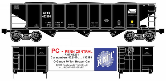 Ready Made Trains RMT-66271 - 70 Ton 3-Bay Coal Hopper Car "Penn Central"