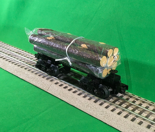 MTH 20-92336 - Premier - Skeleton Flat Car "West Virginia Pulp & Paper Co." w/ Log Load Set #2 - MrMuffin'sTrains