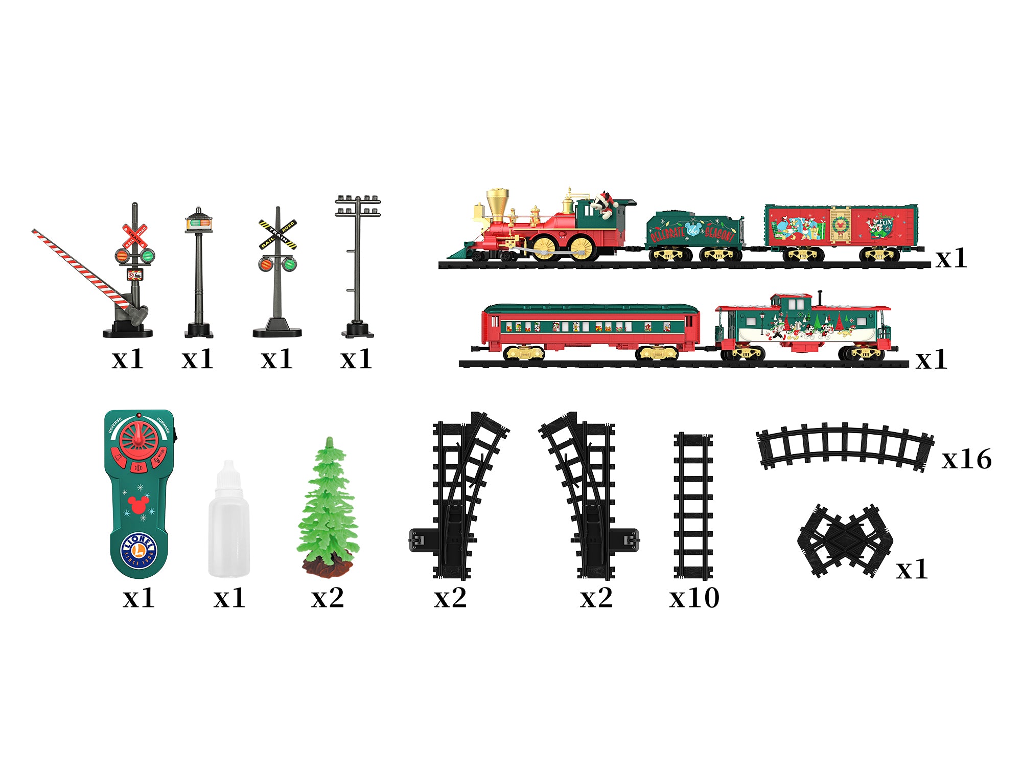 Lionel 7-12165 - Disney Christmas Battery Operated O-Gauge Train Set