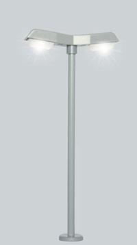 Miniatronics 72-098-01 - Double Modern Lamppost (Gray)