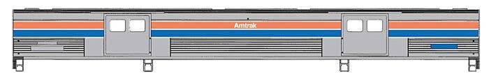 Walthers HO 920-13075 - Proto - 73' Budd Baggage Car "Amtrak" Phase II (Decal)