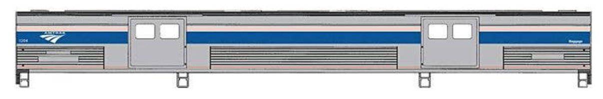 Walthers HO 920-13086 - Proto - 73' Budd Baggage Car "Amtrak" Phase VI #1211