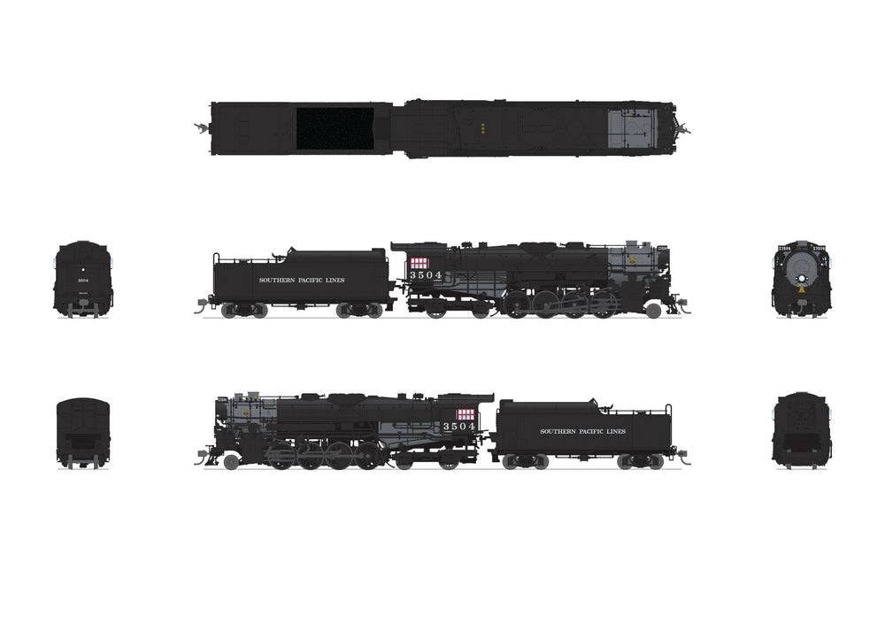 Broadway Limited Imports HO 7902 - 2-8-4 T1a Berkshire Steam Locomotive "Southern Pacific" #3508 w/DCC&Sound (4-Axle Tender)