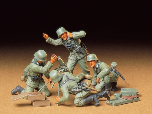 Tamiya 35193 - German Infantry Mortar Team - 1/35 Scale Model Kit - MrMuffin'sTrains