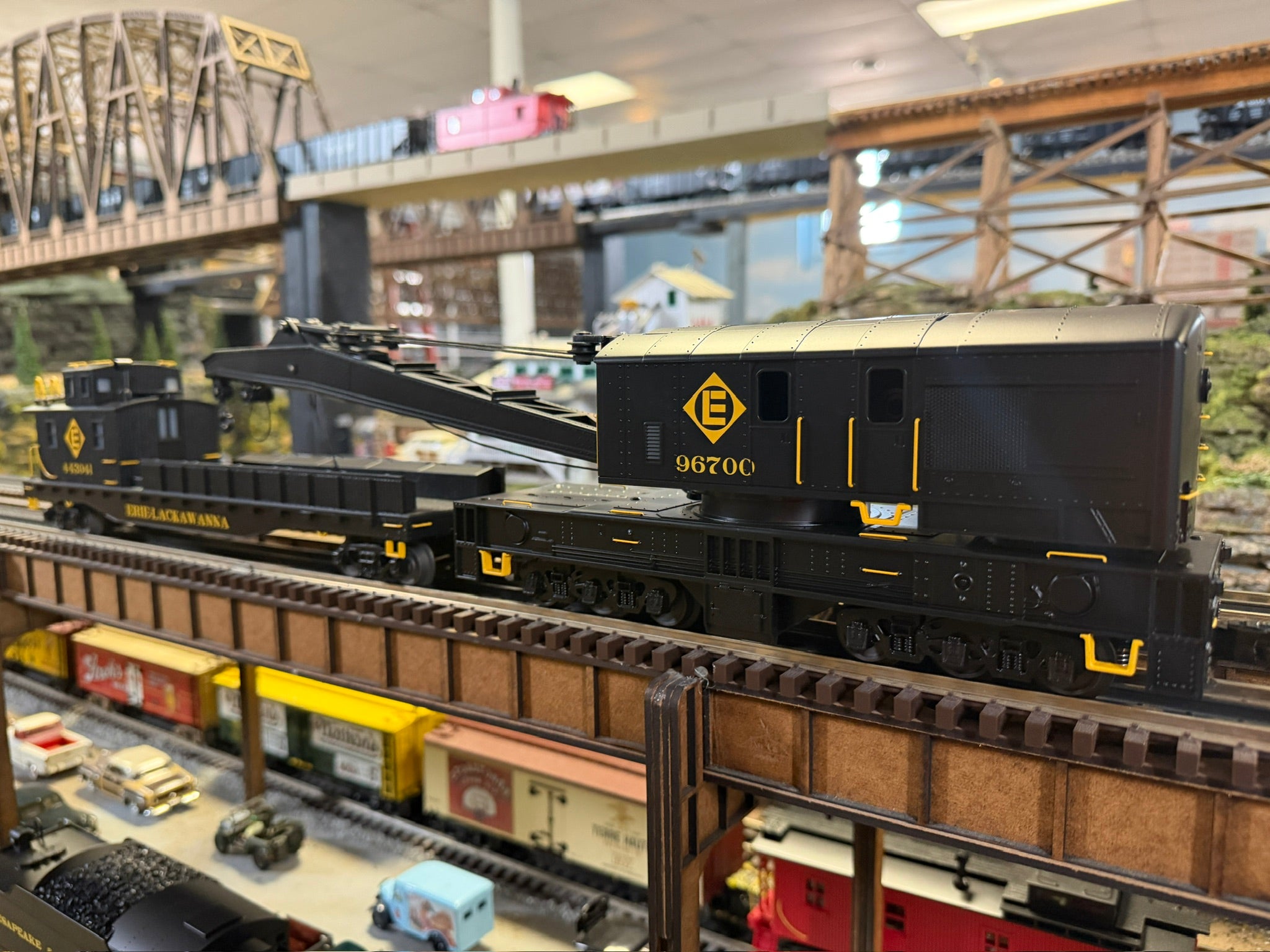 Atlas O 3001742 - Premier - Crane Car “Erie Lackawanna” #96700