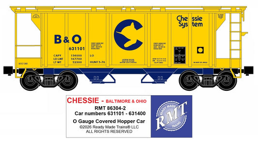 Ready Made Trains RMT-86304-2 - 2-Bay Covered Hopper Car "Baltimore & Ohio" (Chessie)
