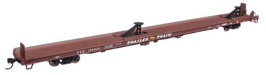 Walthers HO 910-5732 - Mainline - 89' Channel Side Flatcar "TTX" #150088 (Brown)