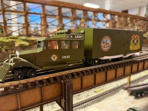 MTH 30-21315-1 - Galloping Goose Diesel "U.S. Army" #1942 w/ PS3 - Custom Run for MrMuffin'sTrains