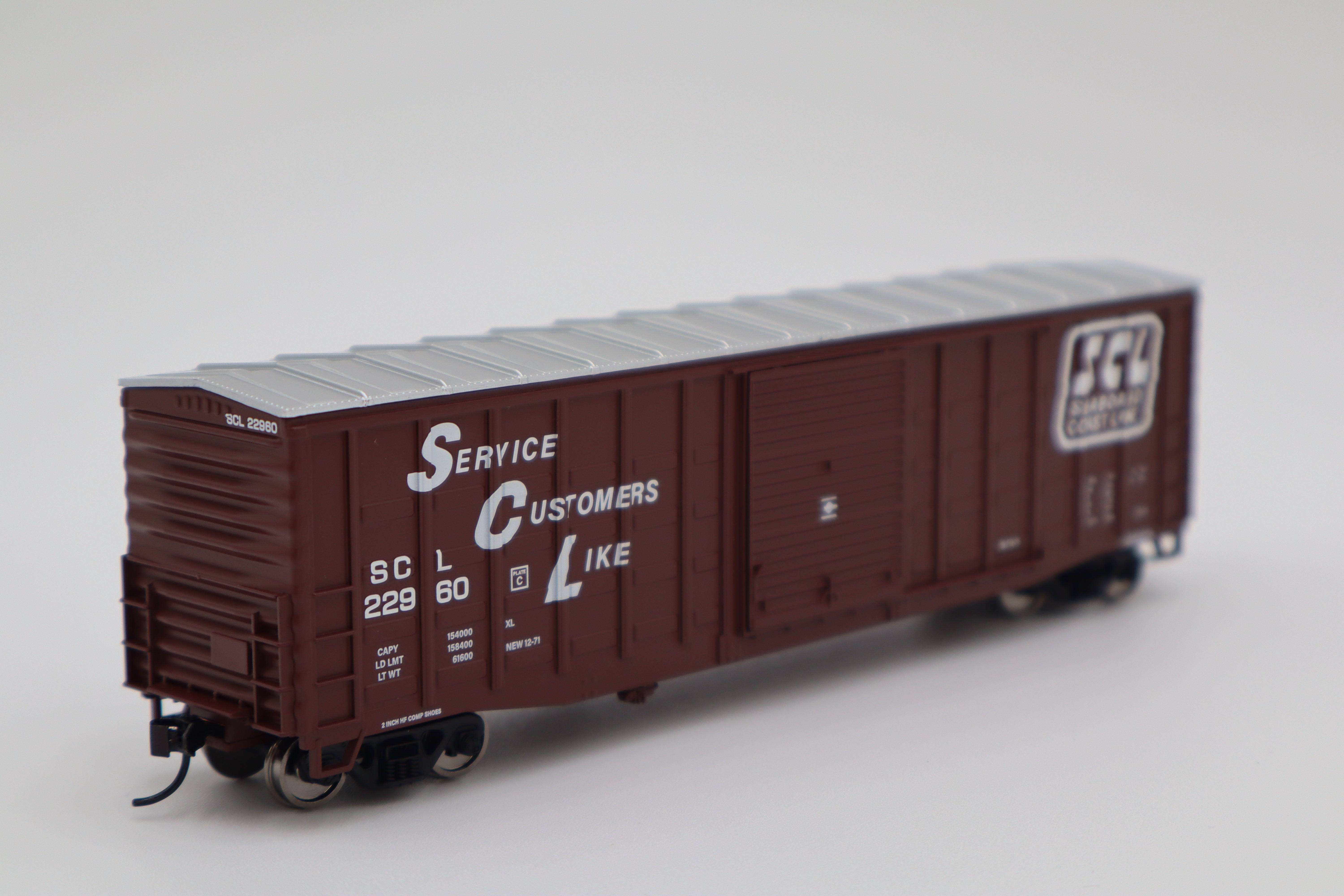 Walthers HO 910-46720 - Mainline - 50' Waffle Side Boxcar "Seaboard Coast Line" #23246