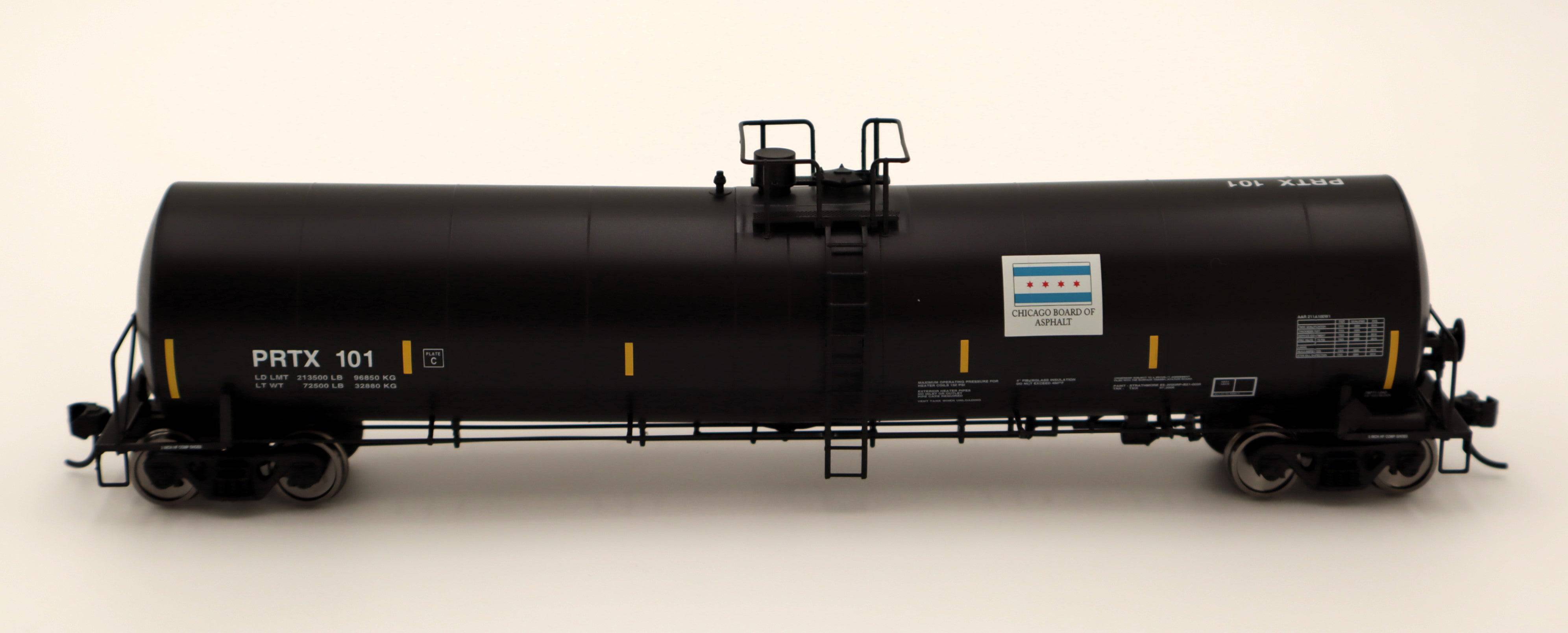 Walthers HO 910-48235 - Mainline - Trinity 25,000-Gallon Tank Car "PRTX" #106 (Chicago Ashphalt)
