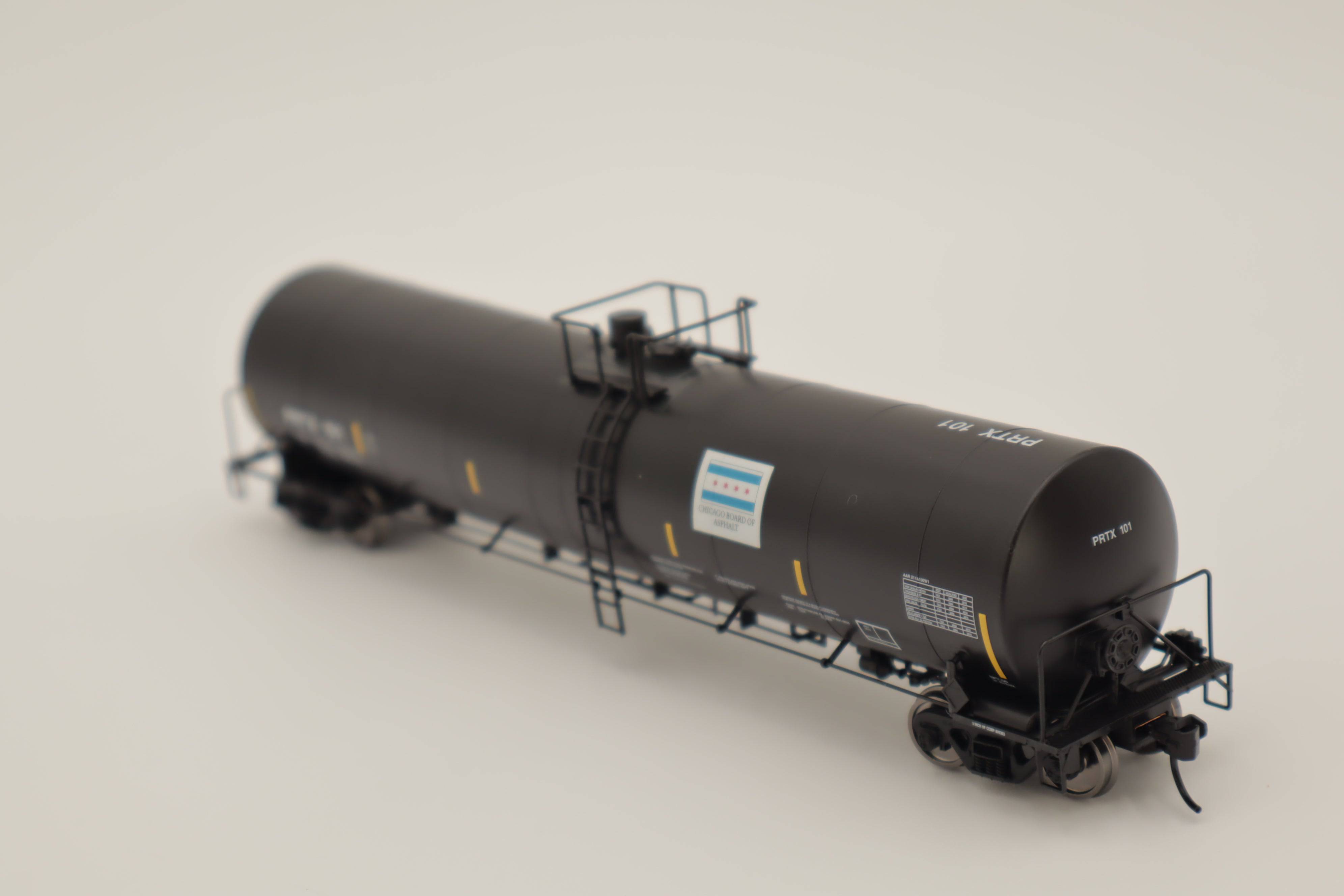 Walthers HO 910-48237 - Mainline - Trinity 25,000-Gallon Tank Car "PRTX" #110 (Chicago Ashphalt)