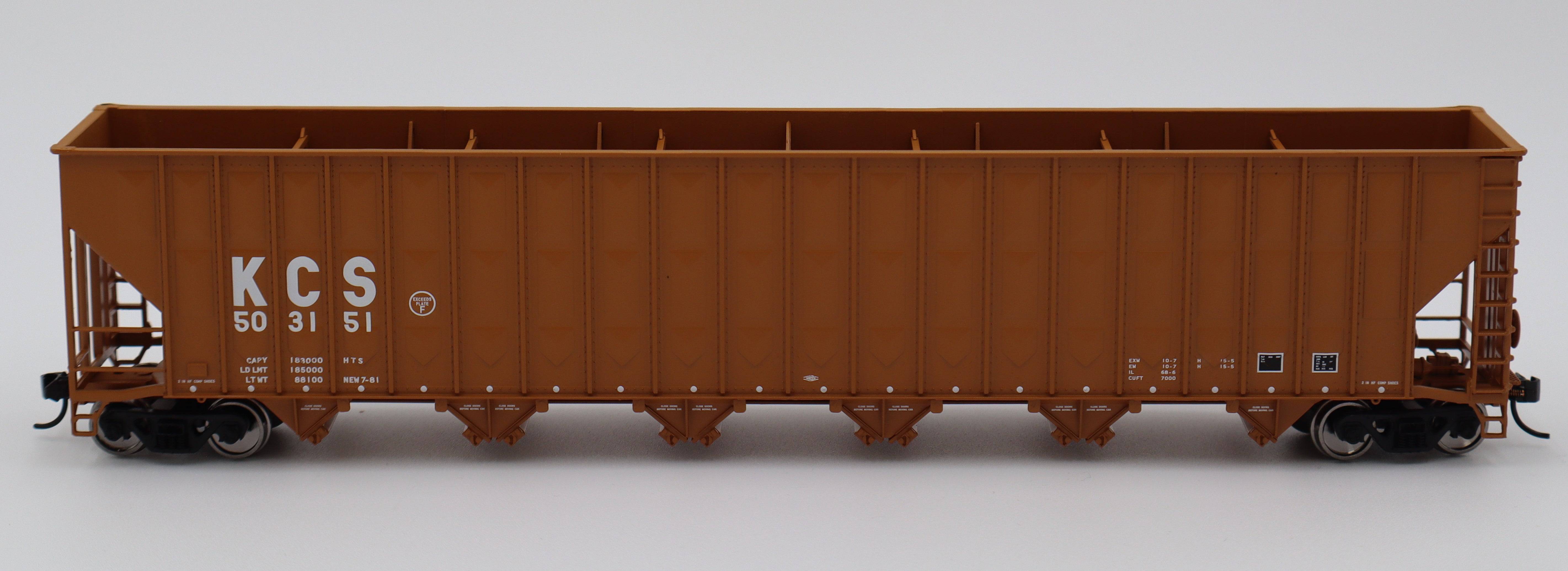 Walthers HO 910-56346 - Mainline - 73' Greenville 7,000 Cubic Foot Wood Chip Hopper "Kansas City Southern" #503151