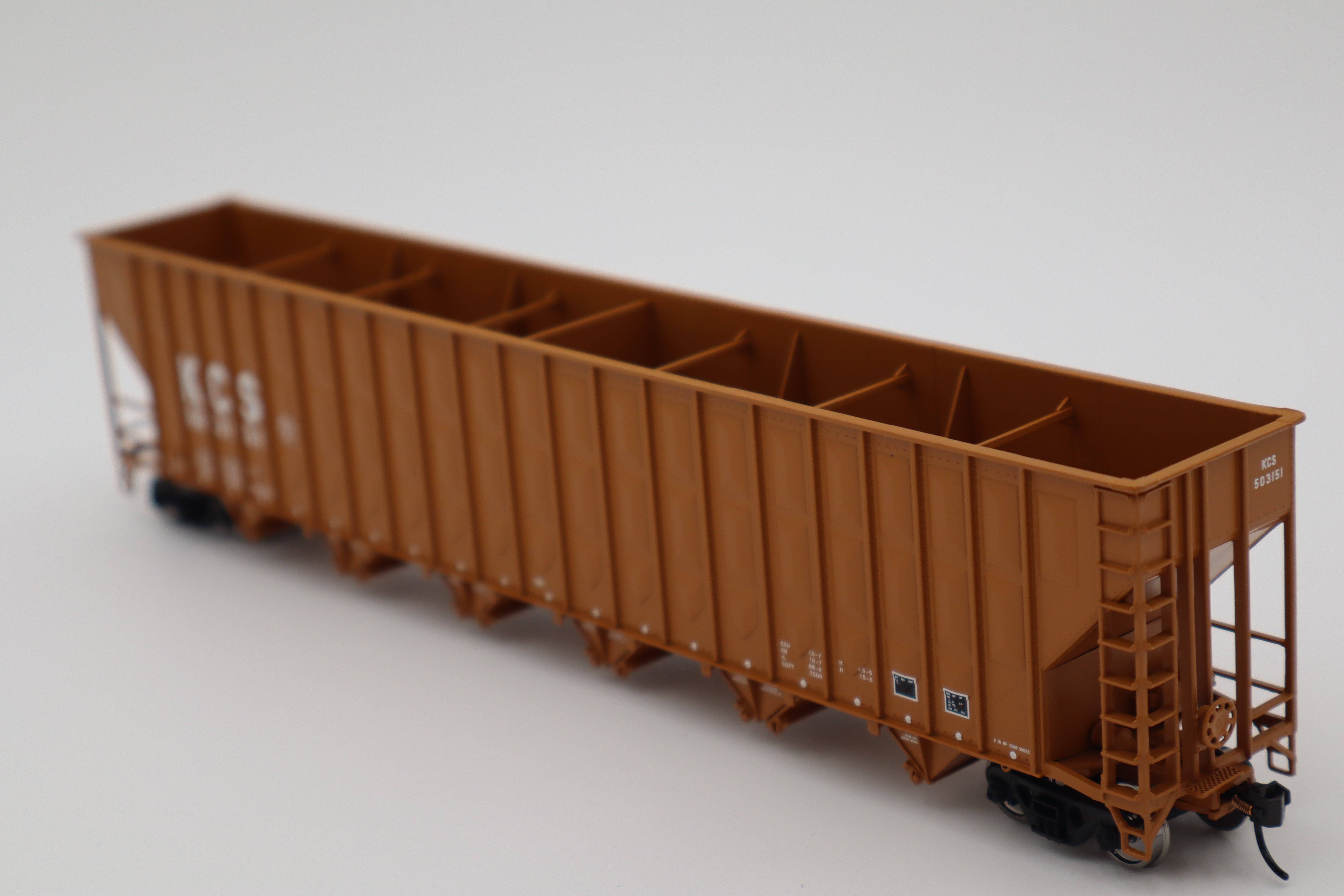 Walthers HO 910-56349 - Mainline - 73' Greenville 7,000 Cubic Foot Wood Chip Hopper "Kansas City Southern" #504131