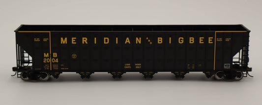 Walthers HO 910-56350 - Mainline - 73' Greenville 7,000 Cubic Foot Wood Chip Hopper "Meridian & Bigbee" #2004