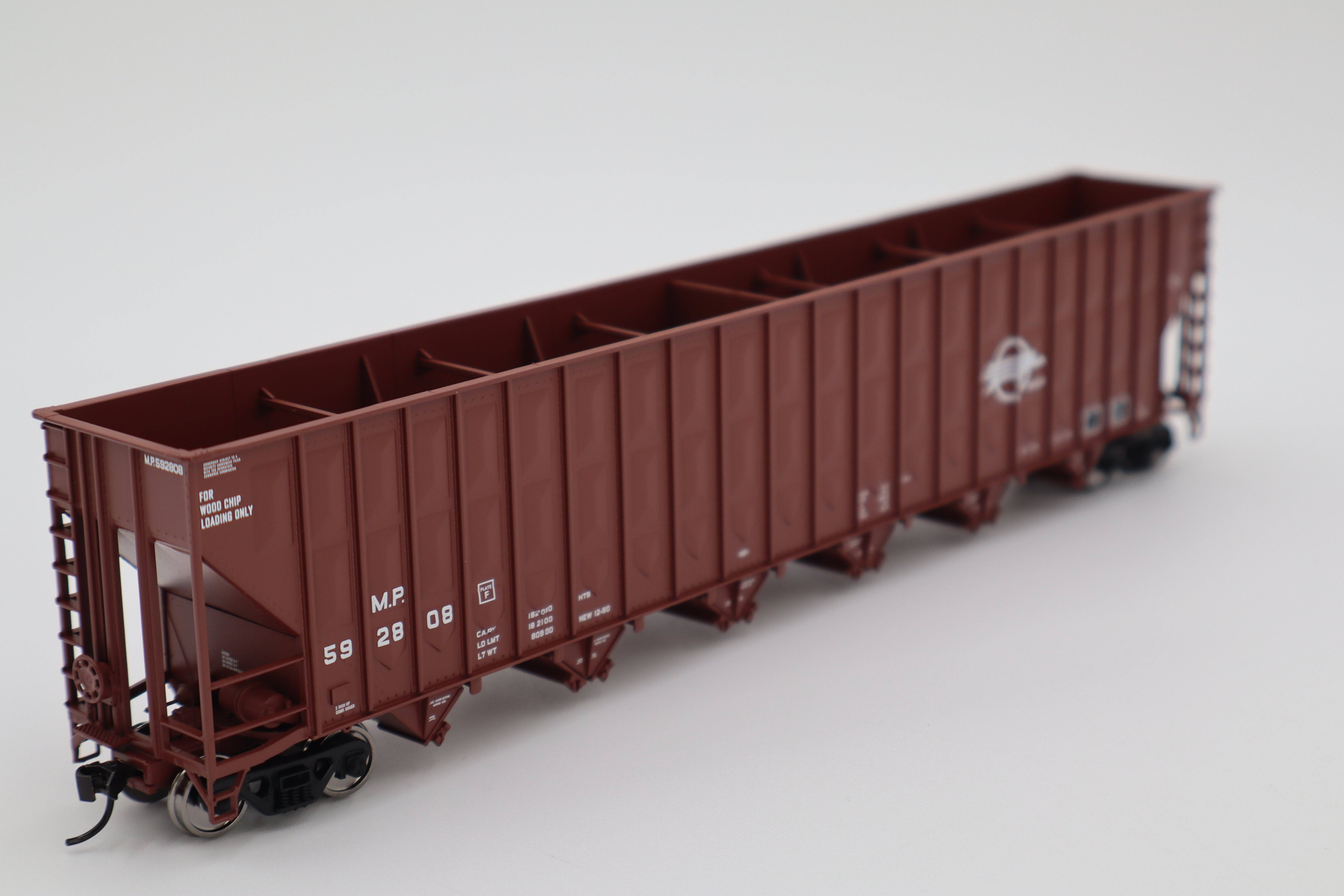 Walthers HO 910-56355 - Mainline - 73' Greenville 7,000 Cubic Foot Wood Chip Hopper "Missouri Pacific" #592904