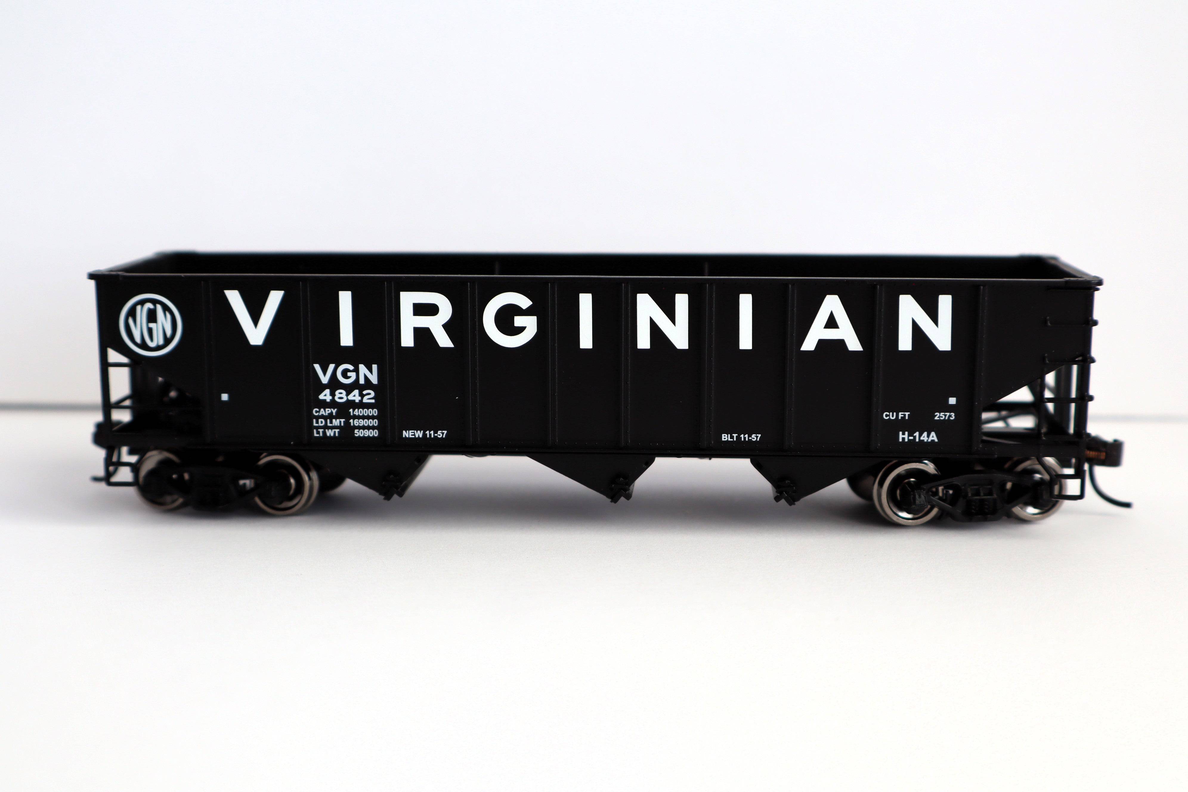 Walthers HO 910-56732 - Mainline - 70-Ton AAR 3-Bay Open Hopper "Virginian" #4842