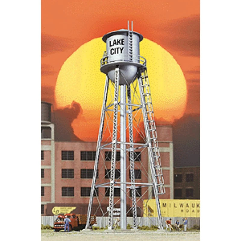 Walthers HO 933-2826 - Cornerstone - City Water Tower - Assembled (Silver)
