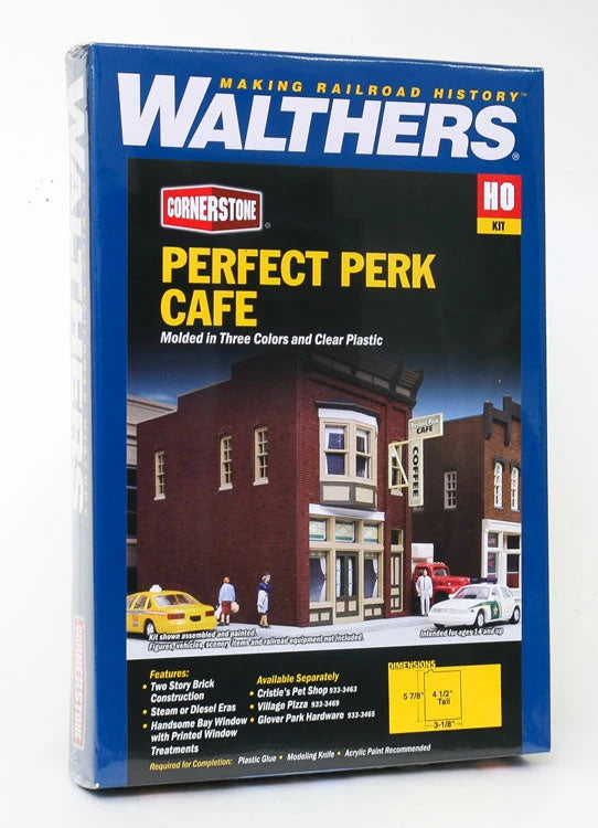 Walthers HO 933-3468 - Cornerstone - Perfect Perk Cafe Building Kit