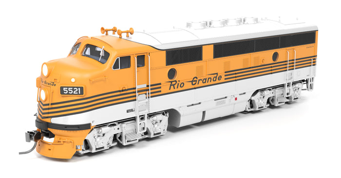 Broadway Limited Imports HO 9666 - EMD F3A/B Diesel Locomotive Set "Denver & Rio Grande Western" #5521, 5522 (Prospector Scheme, Aspen Gold, silver) w/DCC/Paragon4Sound