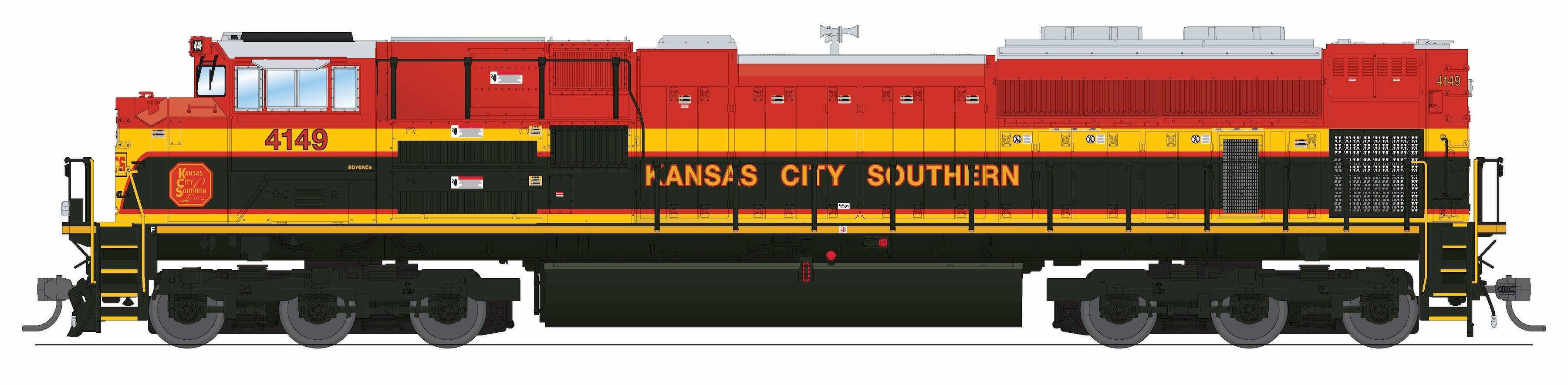 Broadway Limited Imports HO 9766 - EMD SD70ACe Diesel Locomotive "Kansas City Southern" #4149  (Standard DC)