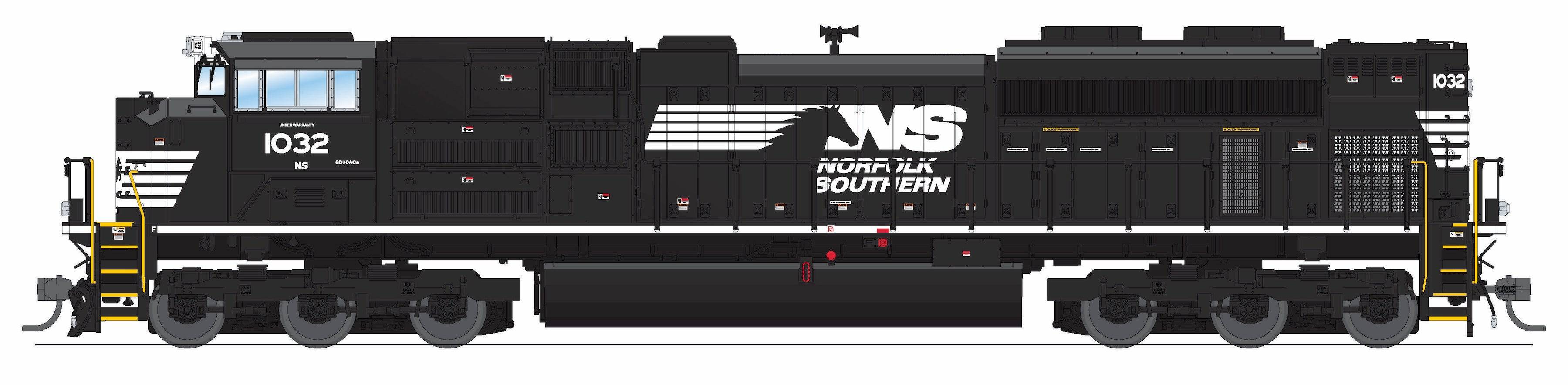 Broadway Limited Imports HO 9770 - EMD SD70ACe Diesel Locomotive "Norfolk Southern" #1032  (Standard DC)
