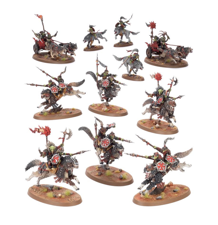 Games Workshop 70-894 - Age of Sigmar - Gloomspite Gitz: Snarlpack Huntaz Spearhead