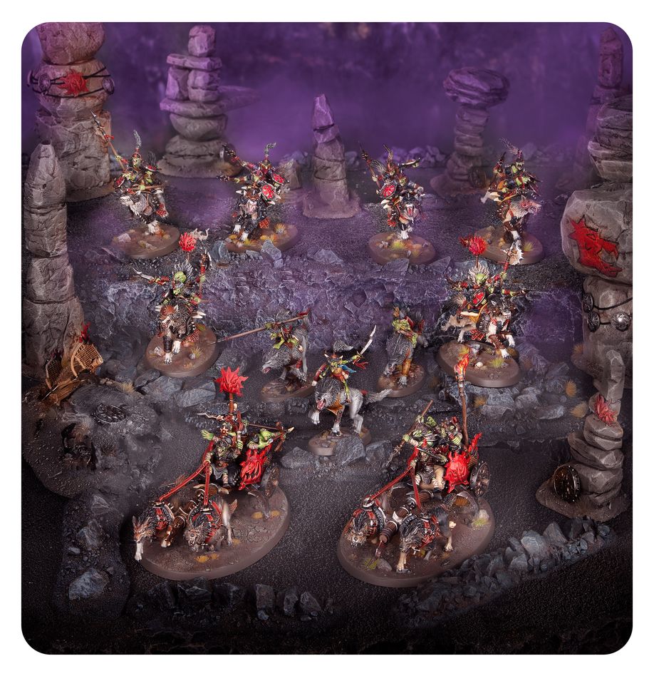 Games Workshop 70-894 - Age of Sigmar - Gloomspite Gitz: Snarlpack Huntaz Spearhead