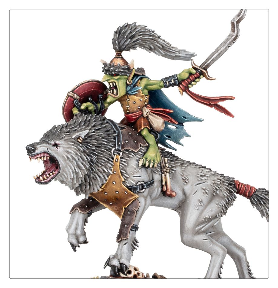 Games Workshop 89-98 - Age of Sigmar - Gloomspite Gitz: Snarlboss and Wolfgit Retinue