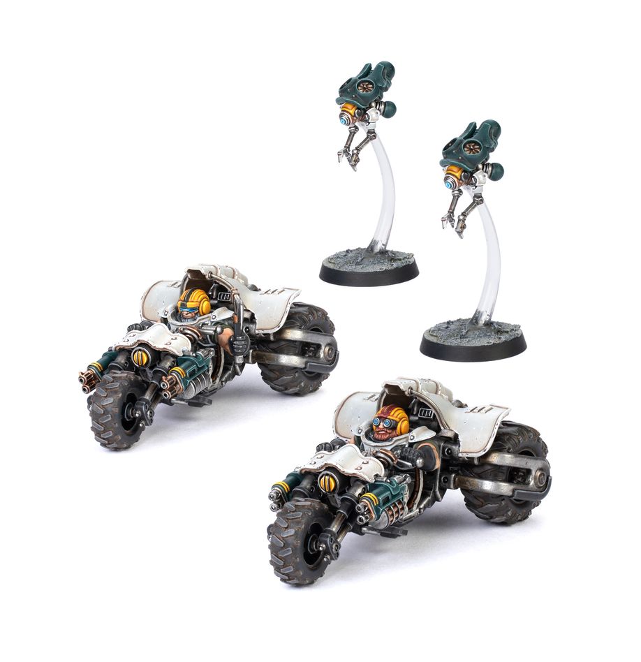 Games Workshop 301-54 - Necromunda - Ironhead Squat Prospectors Svenotar Scout Trikes