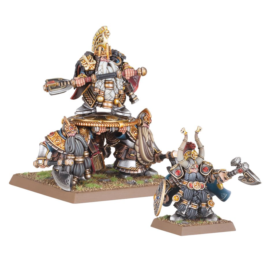 Games Workshop 10-11 - Warhammer: The Old World: Dwarfen Mountain Holds: Dwarf Lords with Shieldbearers