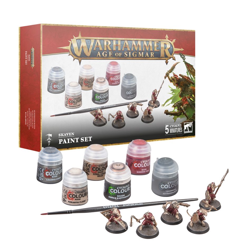 Games Workshop 60-09 - Age of Sigmar - Skaven Paint Set - MrMuffin'sTrains