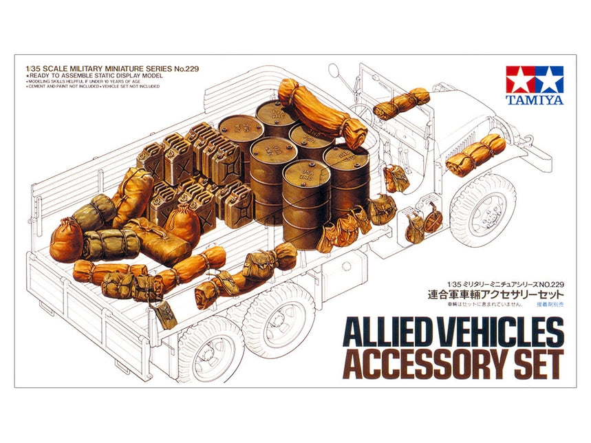 Tamiya 35229 - Allied Vehicles Accessory Set - 1/35 Scale Model Kit