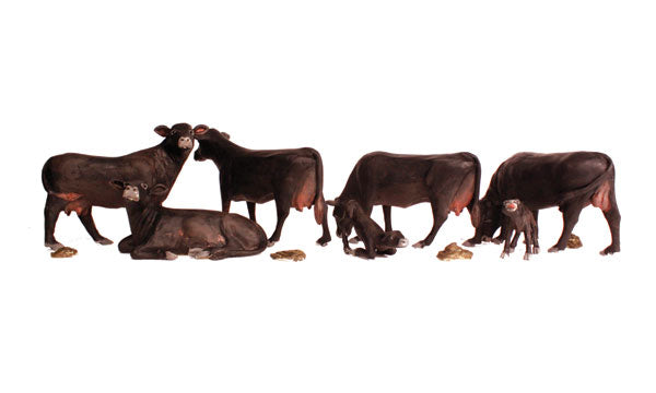Woodland Scenics HO A1955 - Black Angus Cows