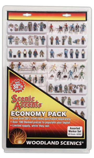 Woodland Scenics HO A2052 - Economy Pack - Assorted Worker Set