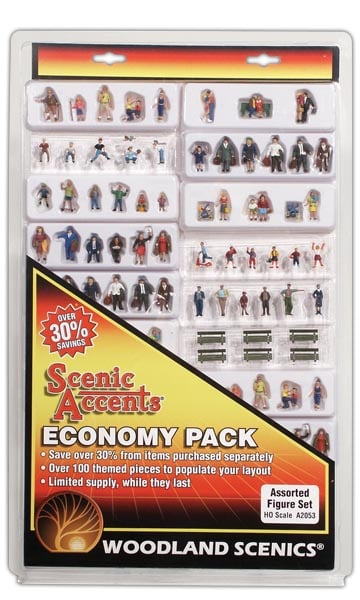 Woodland Scenics HO A2053 - Economy Pack - Assorted Figure Set